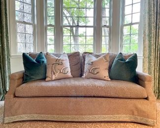 Item 16:  Grey Linen and Down Sofa - 72"l x 25"w x 33"h:  $775                                                            