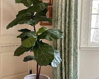 Item 25:  Faux Topiary in White Planter - 74":  $125