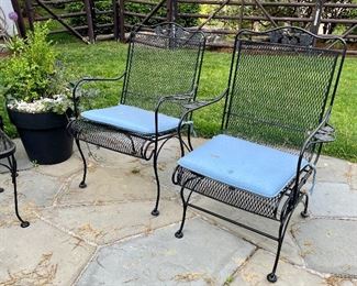 Item 4:  (2) Woodard Armchairs - 27"l x 18.5"w x 38.5"h:  $165/ea                                                                                                                    