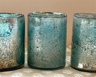 Item 50:  (3) Crate & Barrel Votive Holders - 3.75" x 5":  $22  