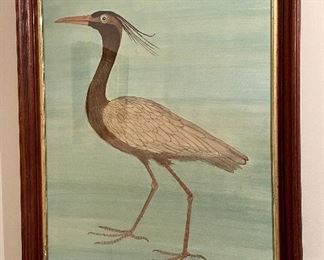 Item 55:  Mary Maguire Watercolor (Egret) - 22" x 27.25":  $325