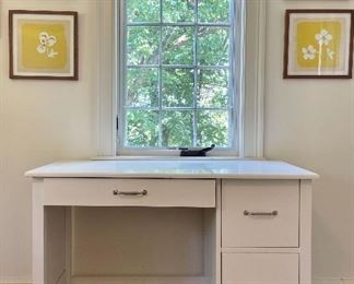 Item 69:  White Desk (#2) - 44"l x 22"w x 30"h- this item has a few imperfections on the surface:  $125