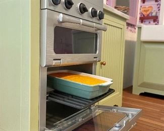 detail - corn bread coming out of the oven!