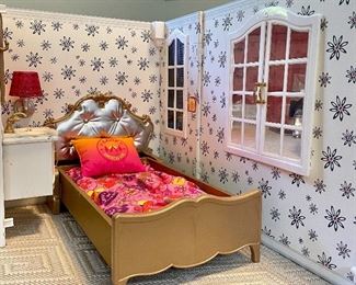 Item 74:  American Girl Hotel Bedroom Set (Gold Bed): $95