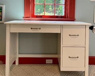 Item 84:  White Desk - 44"l x 22"w x 30"h: $100