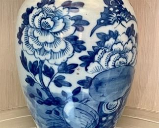 Item 99:  Antique Chinese Ginger Jar (missing lid) - 11":  $85