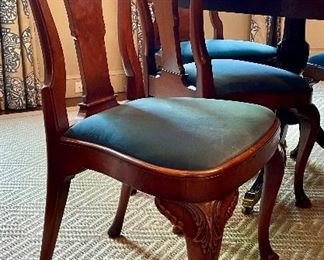 Item 64:  Dining Room Chairs:   $895                                                                                         (2) Armchairs - 29"l x 18"w x 40"h                                                            (6) Chairs - 21"l x 16.5"w x 38.5"h