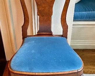 detail - blue velvet is in overall good condition but some chairs do have some marks
