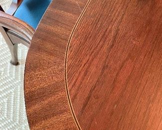 detail - banded inlays - please note that there are hairline scratches on table surface