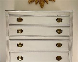 Item 101:  Paine Furniture Co. Painted 5- Drawer Dresser - 36"l x 21"w x 47.5"h: $225                     