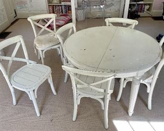 Item 104:  Kids Activity Table and Chairs:  $175                                                            Table - 36" x 23"                                                                                                   (6) Chairs - 14"l x 13"w x 26"h