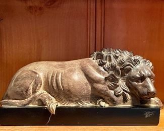 Item 132:  Lion Mantle Decor:  $22
