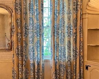 Item 138:  (6) Gorgeous Custom Window Panels:  91"long: $350 per pair