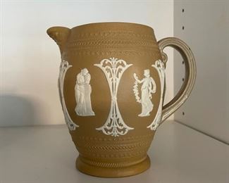 Antique Copeland Jasperware Pitcher. Photo 2 of 2.
