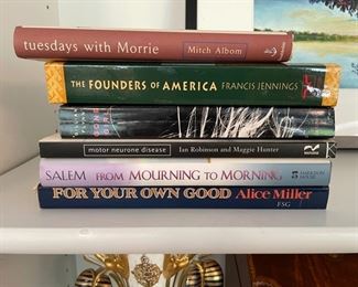 Hard and paperback books.