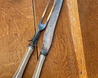 Antique Sterling Silver Carving Set. Photo 1 of 2