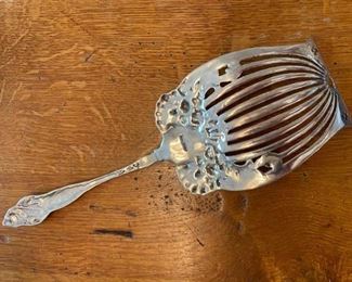 Antique English Sterling Silver Tomato Server. Photo 1 of 2
