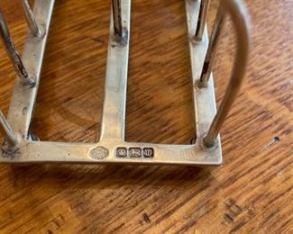 Antique English Silver Toast Rack. Photo 2 of 2