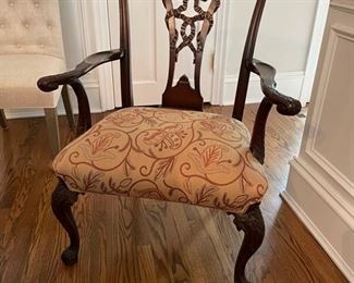 Antique side chair with cabriole legs. Photo 1 of 2
