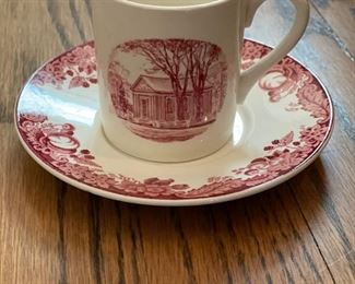 Wedgewood Harvard Holden Chapel Punch Bowl and 8 Cups & Saucers. Photo 4 of 5