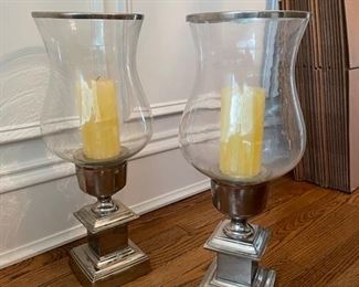 Pair of Restoration Hardware Hurricanes.