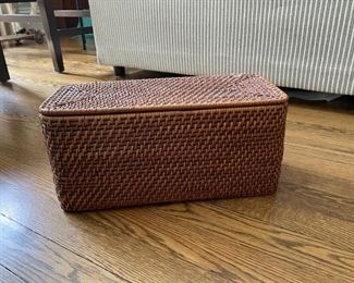 Woven Basket with Lid.