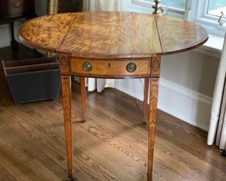 Antique Satinwood Pembroke Table. Photo 2 of 3.