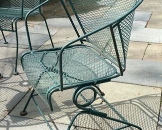 Woodward Briarwood Dining Set with 4 Barrel Back Chairs -- 2 Chairs are Coil Spring Arm Chairs. Photo 2 of 2