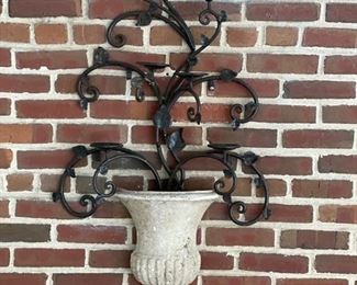 Wall-Mount 6 Arm Candelabra.