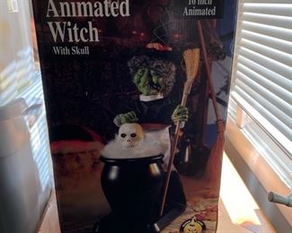 16-Inch Animated Witch Halloween Decor.