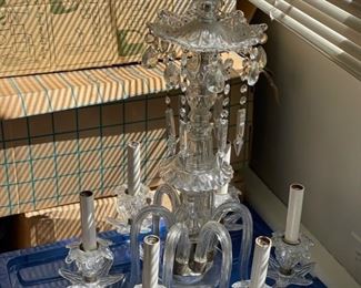 Antique Crystal 6-Arm Chandelier. Photo 1 of 2