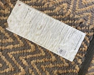 West Elm Woven Jute/Chenille Runner. Measures 12"L x 2"W. Photo 2 of 2