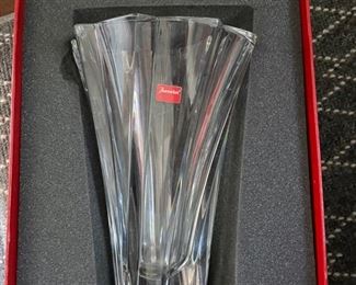 Baccarat Crystal Vase with Original Box.
