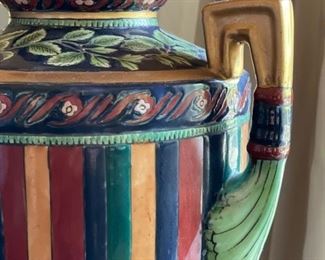 John Richard Majolica-Style Table Lamp. Measures 33"H. Photo 2 of 3