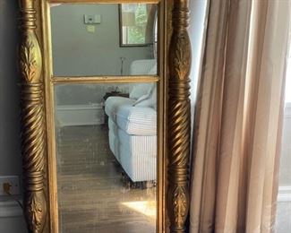 Antique Gilt Mirror. Measures 43"H x 25"W.