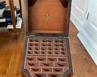 Antique George III- Period Flame Mahogany Knife Box. Circa 1785. Photo 2 of 2