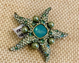 Vintage Heidi Daus Starfish Pin.