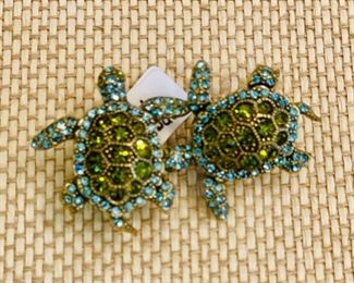 Vintage Heidi Daus Turtle Earrings.