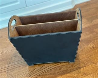 Faux Leather Magazine Holder.
