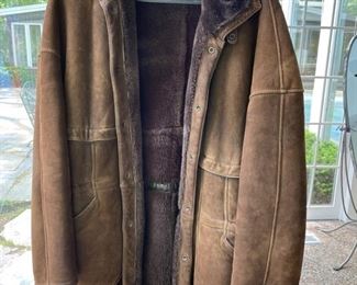 Men's Neiman Marcus Shearling Coat. Size 42. Photo 1 of 2.