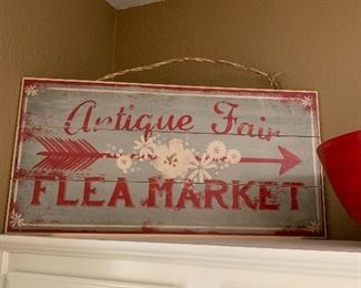 $34- Antique flea market sign 