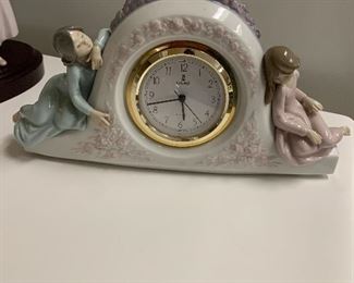 $150- OBO- Lladro #5776 “Two sisters “ clock - Retired 