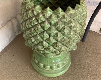 $28- Green ceramic pot