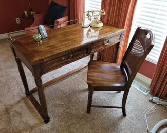 $175, Lady's desk and chair, 45" x 21" 31"