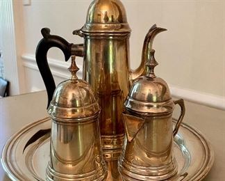 Silver plate tea set