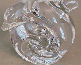 Steuben glass dolphin