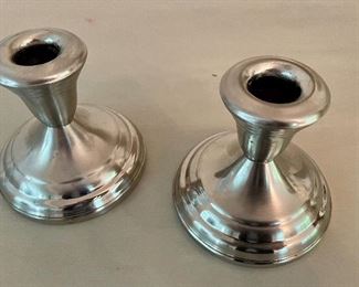 Pewter candle sticks 