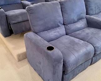 ( 2 ) 3 - seat reclining theater seats by Berkline 