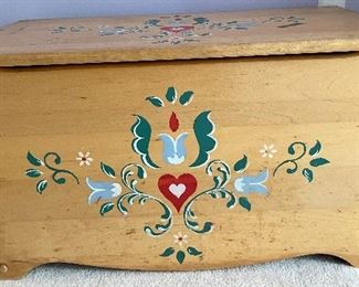 Painted toy chest