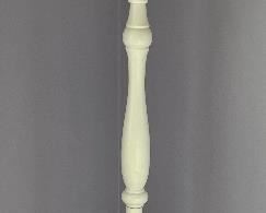 White floor lamp w/ black banded shade 